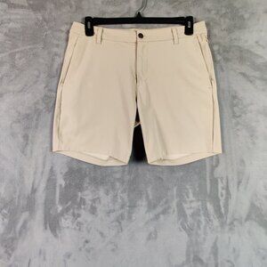 Lululemon ABC Commission Shorts Men 32 Tan Chino Warpstreme Golf Solid 32x7